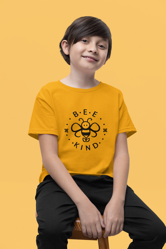 Bee Kind Kids Graphic Tee - Anti Bullying and Orange Shirt